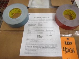 (34) 3M ROLLS OF DUCT TAPE, 48MM X 54.8M SIZE. LOADING & HANDLING FEE $15-4206